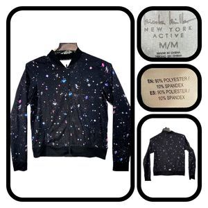 Nicole Miller Womens Medium New York Active Supernova Celestial Galaxy  Jacket